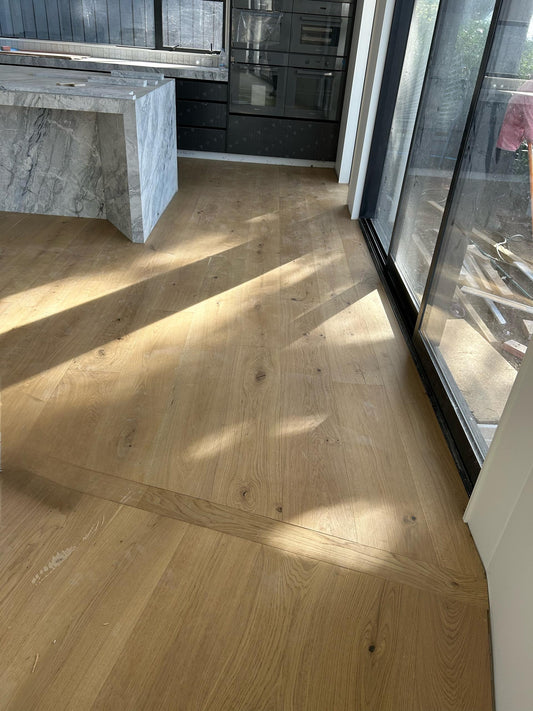 Natural Clear 12.2024 15mm Engineered Timber Flooring Installation at Sylvan Avenue, Auckland