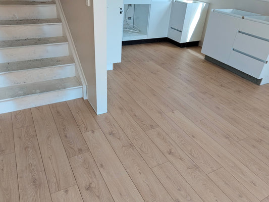 CLM5801 11.2024 8mm Belgium Made Laminate Flooring CLM5801 Installation at Rosetta Lane, Silverdale, Auckland