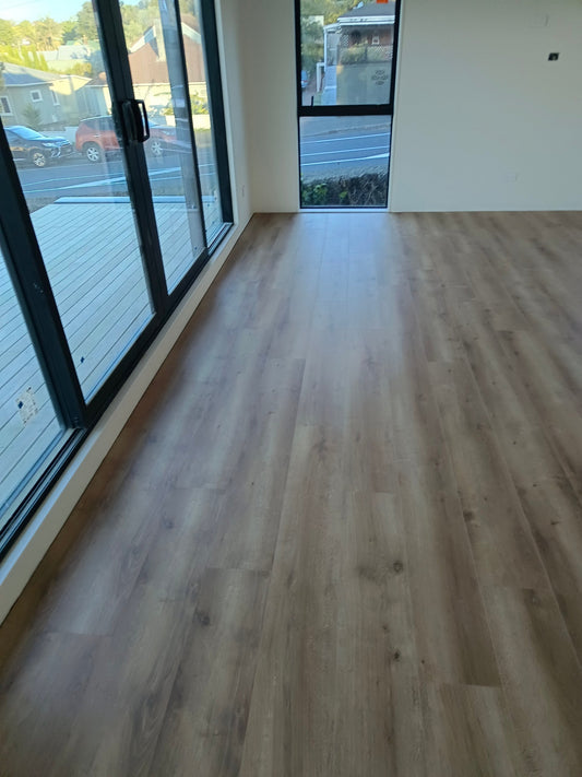 K1207 11.2024  8MM Belgium Made Laminate Flooring Installation inclduing Stairs at Shackleton rd., Auckland