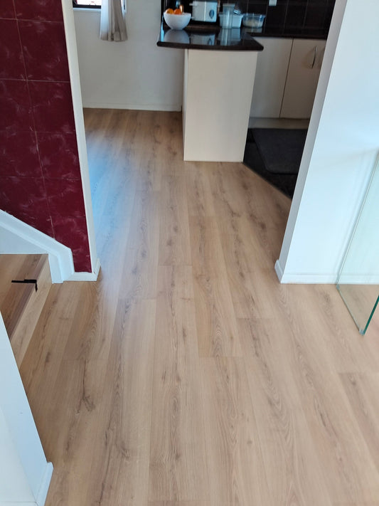 CLM5787 12.2024 8mm Belgium Made Laminate Flooring  Installation at  James Street, Auckland