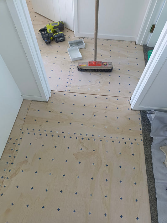 03.2025 Vinyl Sheet Installation including Tile Removal and Hardboarding.