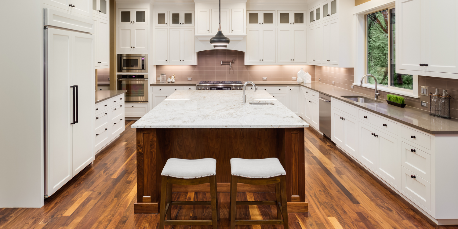 timber floor in luxury kitchen